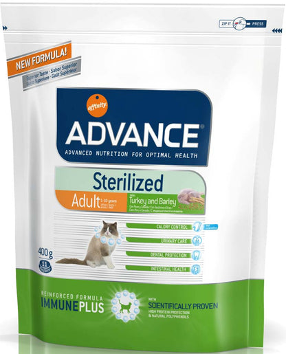 AFFINITY ADVANCE Sterilized - Hrana uscata pentru pisici, cu Curcan si orz
