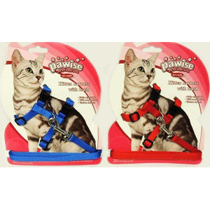 PAWISE Ham si lesa pentru pisicute Kitten, Rosu/Albastru, 120cm