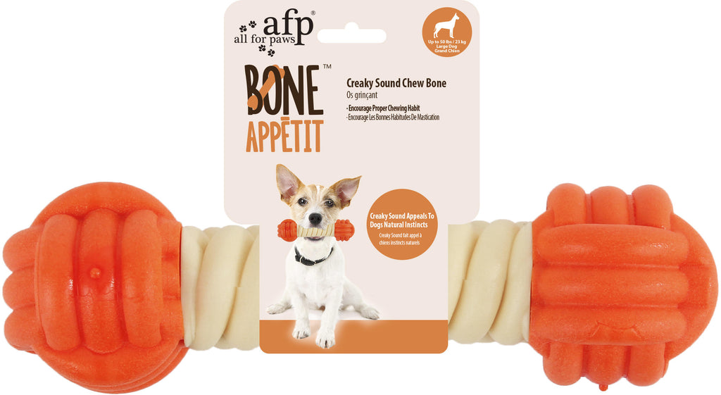 ALL FOR PAWS Bone Appetit Jucărie pentru câini Os, din TPR pentru ros - Maxi-Pet.ro