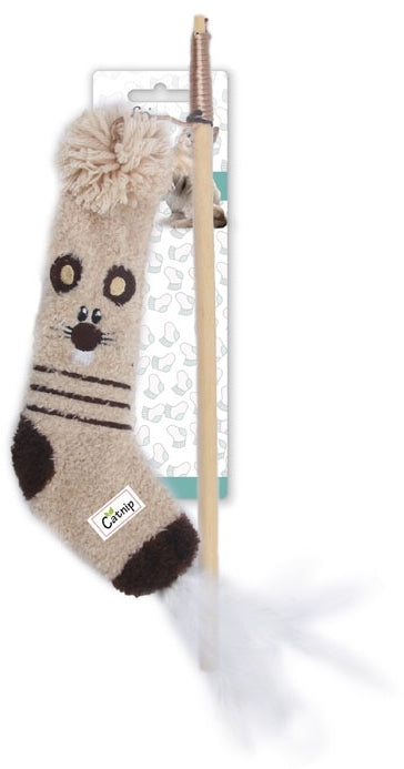 ALL FOR PAWS Cat Sock Baghetă jucărie pentru pisici şosetă şoarece,122x8.5x5.5cm - Maxi-Pet.ro