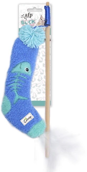 ALL FOR PAWS Cat Socks Bagheta jucarie pentru pisici, soseta peste,122x8.5x5.5cm