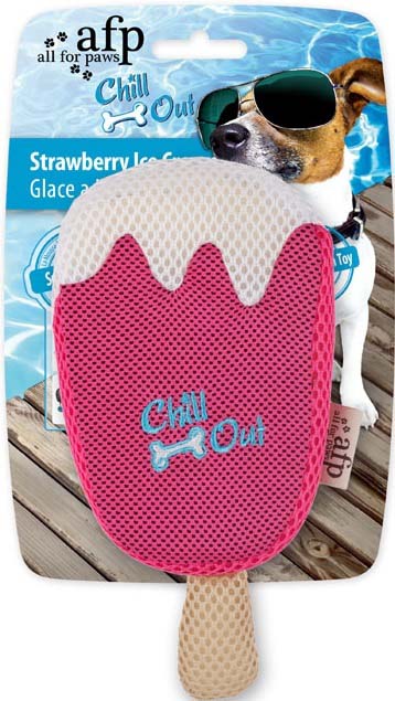 ALL FOR PAWS Chill Out Jucarie racorire caini, Inghetata capsune 20x10x3cm