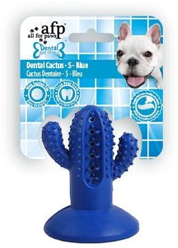 ALL FOR PAWS Dental Jucărie Chews Cactus, albastru, 9x6.3x6.3cm - Maxi-Pet.ro