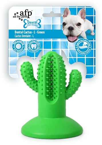 ALL FOR PAWS Dental Jucărie Chews Cactus, verde, 16x11.5x11.5 cm - Maxi-Pet.ro