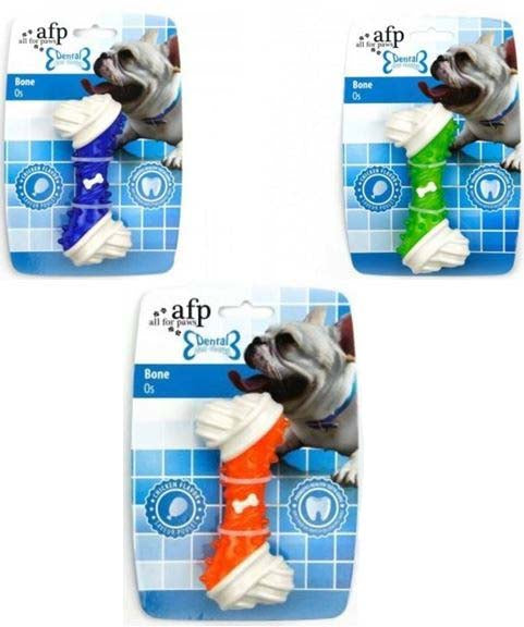 ALL FOR PAWS Dental Jucarie pentru caini Bone, diverse culori, 13x5,5x3cm
