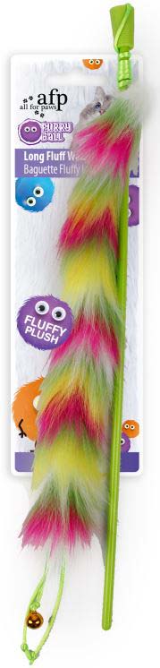 ALL FOR PAWS Furry Ball Jucarie pentru pisici Undita lunga Roz, 115,5x7,5x3,5cm