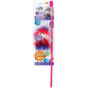 ALL FOR PAWS Furry Ball Jucarie pentru pisici Undita rotunda Roz,115,5x7,5x3,5cm