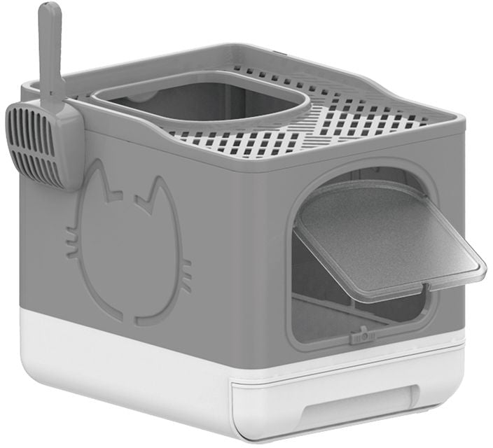 ALL FOR PAWS Go Fresh, Litiera pentru pisici, pliabila Gri 50x39x40cm 