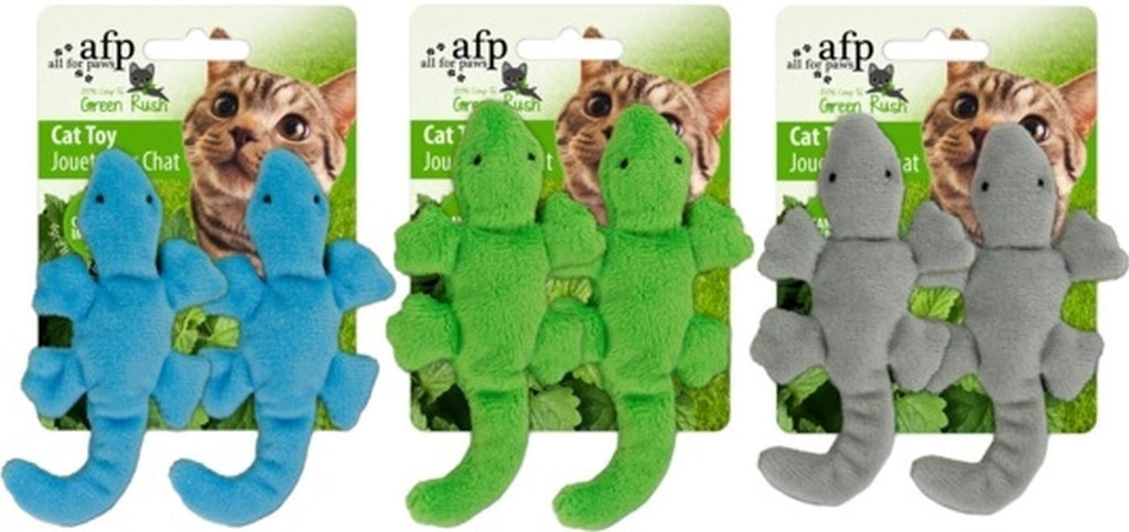 ALL FOR PAWS Green Rush Jucărie pt pisicii, Gecko, cu catnip, div culori, 6x5cm - Maxi-Pet.ro