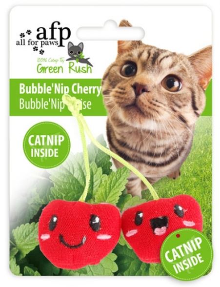 ALL FOR PAWS Jucarie pentru pisici Cirese, cu iarba pisicii