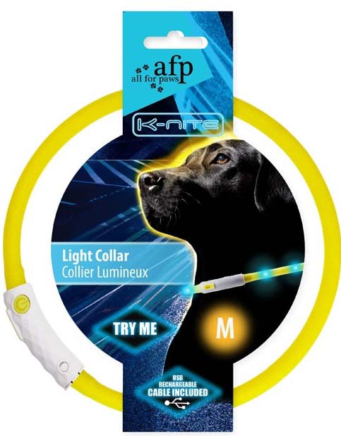 ALL FOR PAWS K-Nite Zgarda pentru caini, cu Led M 19x19x2cm
