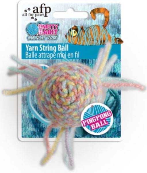 ALL FOR PAWS Knotty Habit Jucarie pentru pisici Minge Grabby din fire,5cm