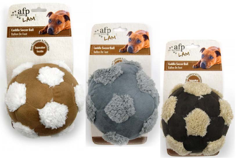 ALL FOR PAWS LAMB Jucarie pentru caini Minge Fotbal, 15cm, diferite culori