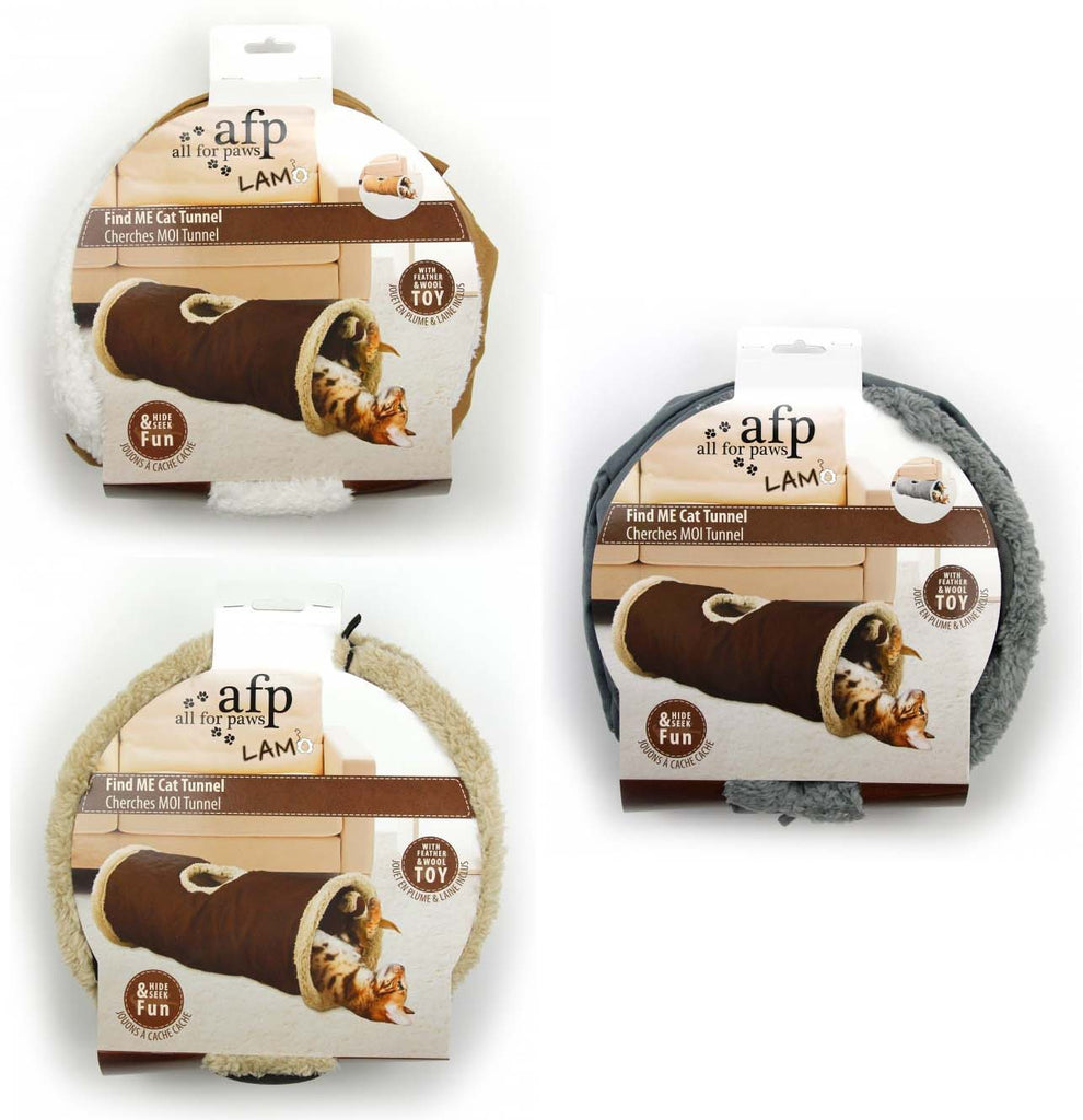 ALL FOR PAWS Lamb Tunel îmblănit pentru pisici, diverse culori, 66x28cm - Maxi-Pet.ro