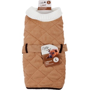 ALL FOR PAWS LAMBSWOOL Haina cu guler pentru caini, Maro deschis