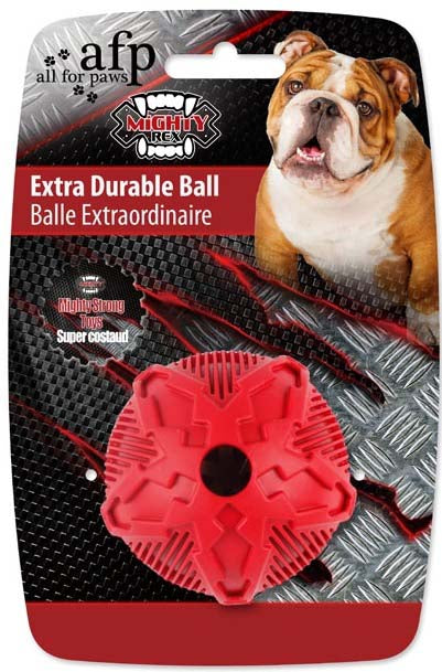 ALL FOR PAWS Mighty Rex Jucărie pentru câini Extra Durable Ball Red, diam. 6,4cm - Maxi-Pet.ro