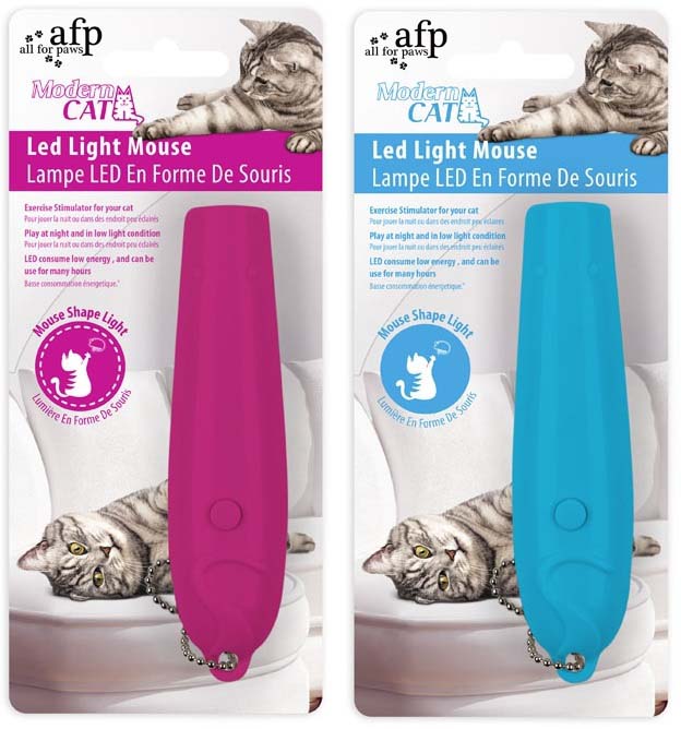 ALL FOR PAWS Modern Cat Jucarie LED pt pisici cu proiectie soricel, 12x3x2cm