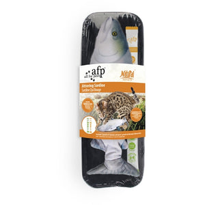ALL FOR PAWS Natural Jucarie pentru pisici, Sardina miscatoare cu iarba pisicii