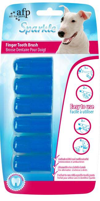ALL FOR PAWS Periuta de dinti pentru caini Sparkles 6 bucati, 5x3x14cm