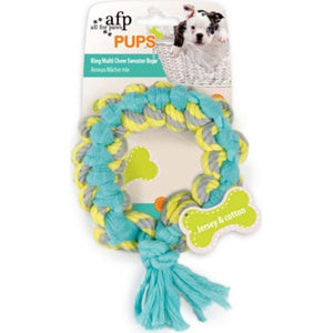 ALL FOR PAWS Pups Jucarie pentru catelusi Inel Franghie pentru ros, 14,5x10x2,5