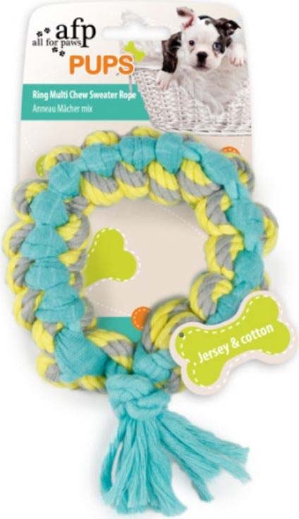 ALL FOR PAWS Pups Jucarie pentru catelusi Inel Franghie pentru ros, 14,5x10x2,5