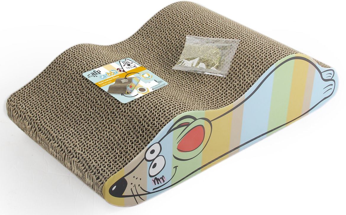 ALL FOR PAWS Suport pentru ascutit ghearele, din carton, Soricel, 42 cm