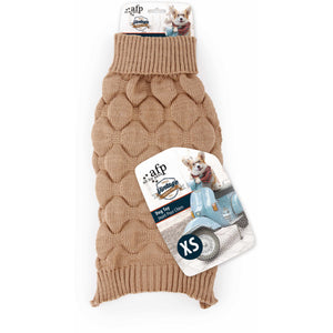 ALL FOR PAWS VINTAGE Pulover pentru caini, Maro deschis