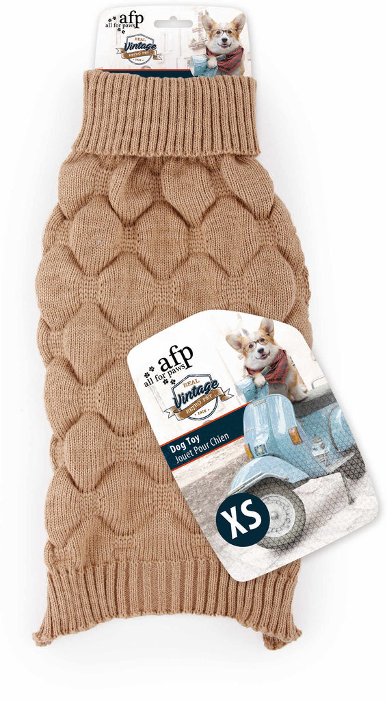 ALL FOR PAWS VINTAGE Pulover pentru caini, Maro deschis