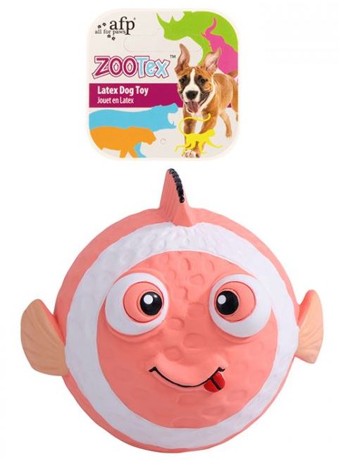 ALL FOR PAWS Zootex Jucarie pentru caini Clown fish, 10x11x9cm