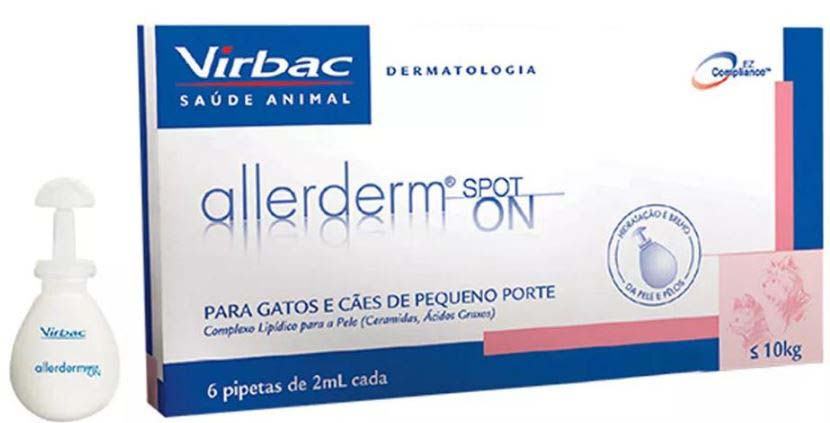 ALLERDERM (Virbac) Spot On 2ml, pisici, caini10kg, produs dermatologic, 1pipeta