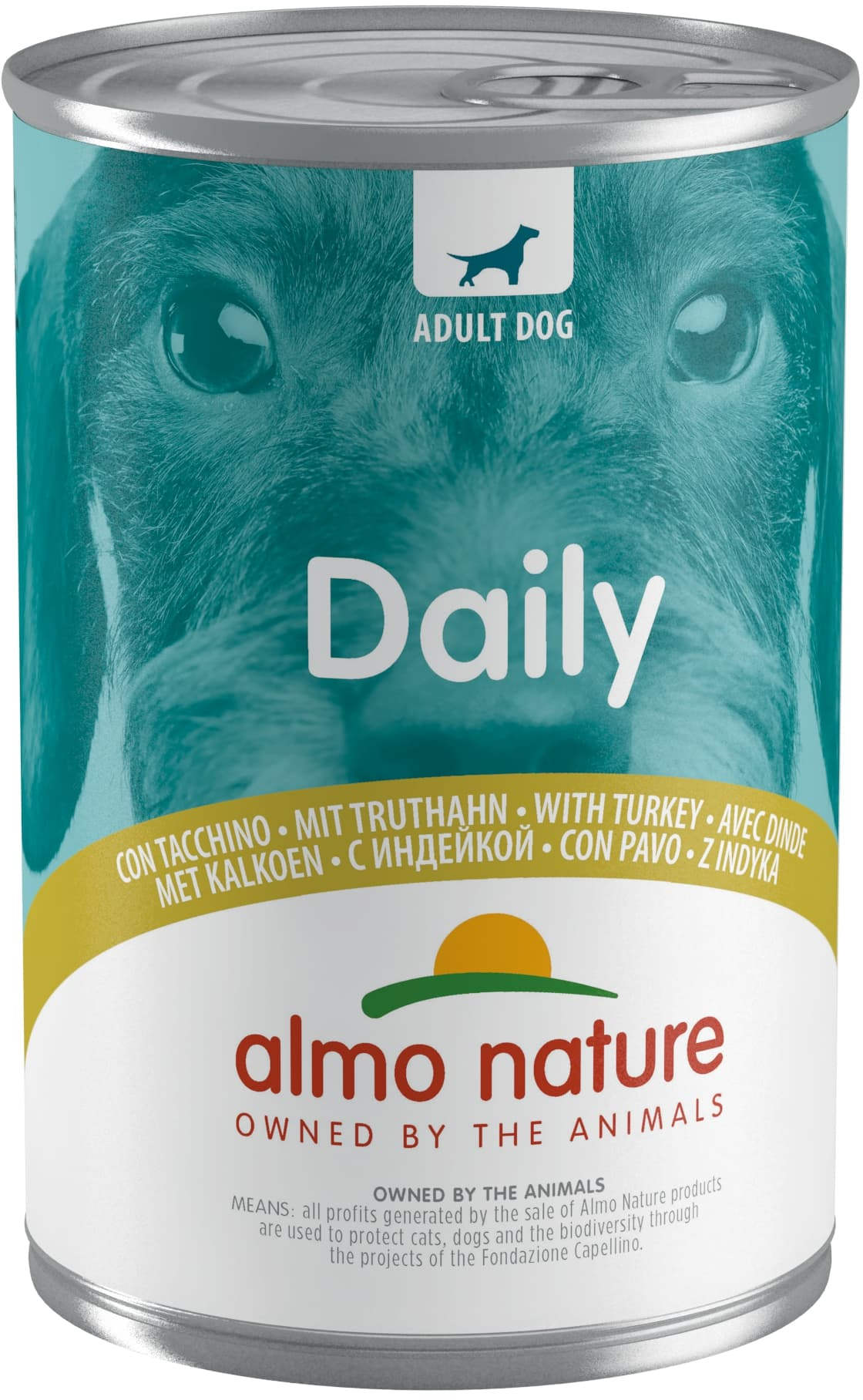 ALMO NATURE DAILY Conserva pentru caini, cu curcan 400g