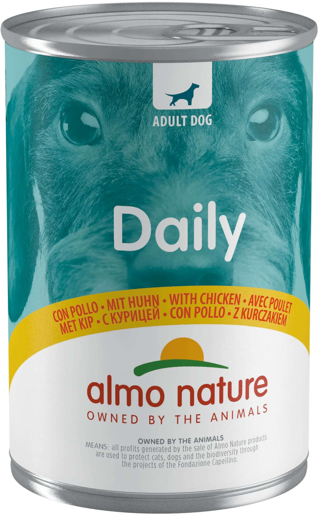 ALMO NATURE DAILY Conserva pentru caini, cu pui 400g