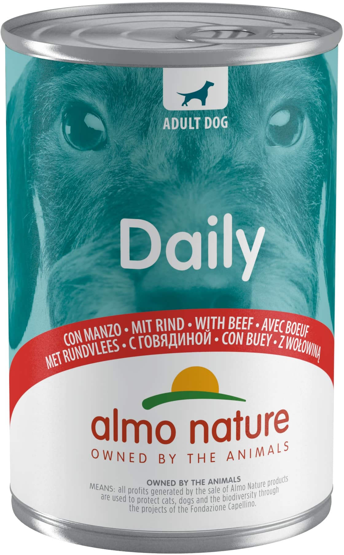 ALMO NATURE DAILY Conserva pentru caini, cu vita 400g