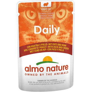 ALMO NATURE DAILY Plic pentru pisici, cu pui si rata 70g