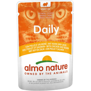 ALMO NATURE DAILY Plic pentru pisici, cu pui si somon 70g