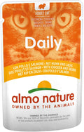 ALMO NATURE DAILY Plic pentru pisici, cu pui şi somon 70g