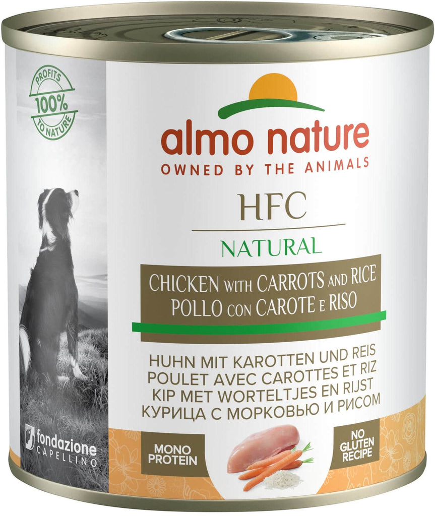 ALMO NATURE HFC Conserva pentru caini, cu pui, morcovi şi orez 280g