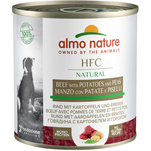 ALMO NATURE HFC Conserva pentru caini, cu vita, cartofi si mazare 290g