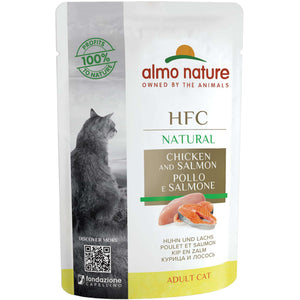 ALMO NATURE HFC Natural Plic pentru pisici, cu pui si somon 55g
