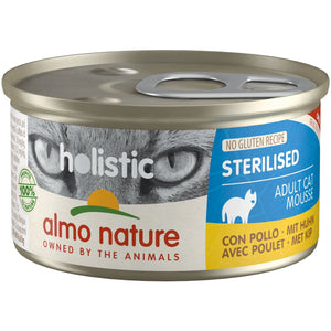 ALMO NATURE HOLISTIC Conserva pentru pisici sterilizate, cu pui 85g