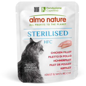 ALMO NATURE HOLISTIC Plic pentru pisici sterilizate, cu file de Pui 50g