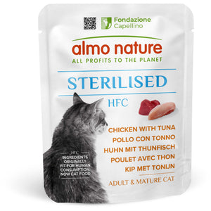 ALMO NATURE HOLISTIC Plic pentru pisici sterilizate, cu Pui si Ton 50g