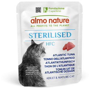 ALMO NATURE HOLISTIC Plic pentru pisici sterilizate, cu Ton din Atlantic 50g