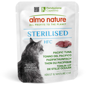 ALMO NATURE HOLISTIC Plic pentru pisici sterilizate, cu Ton din Pacific 50g