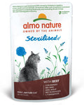 ALMO NATURE HOLISTIC Plic pentru pisici sterilizate, cu vită 70g
