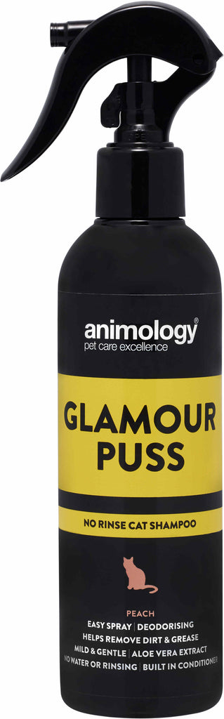 ANIMOLOGY Şampon pentru pisici Glamour Puss, fără clătire, Piersică 250ml - Maxi-Pet.ro