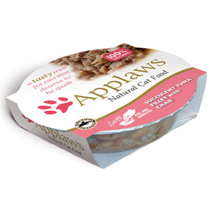 APPLAWS Bol pentru pisici, cu File de Ton si Crabi 60g