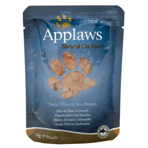 APPLAWS Plic hrana umeda pt pisici, cu File de Ton si Dorada 70g