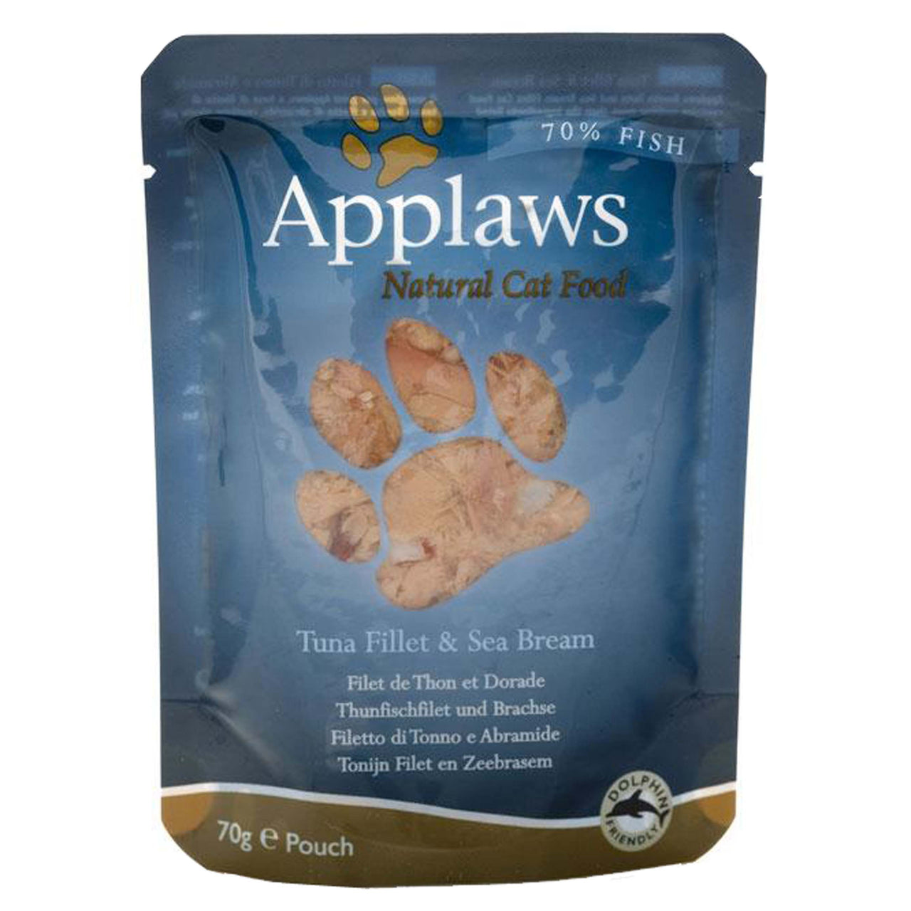 APPLAWS Plic hrana umeda pt pisici, cu File de Ton si Dorada 70g