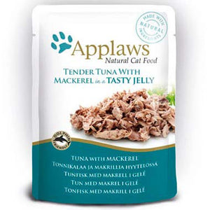 APPLAWS Plic hrana umeda pt pisici, cu File de Ton si Macrou in Aspic 70g